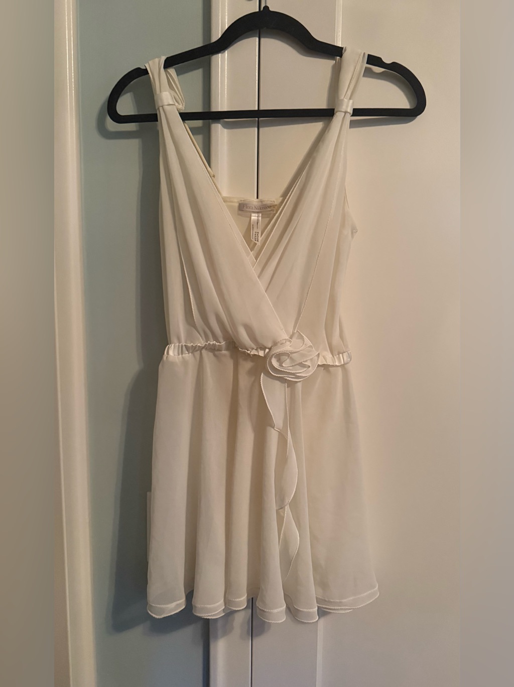 Flora Nikrooz Ivory Wrap Mini Nighty With Rosette